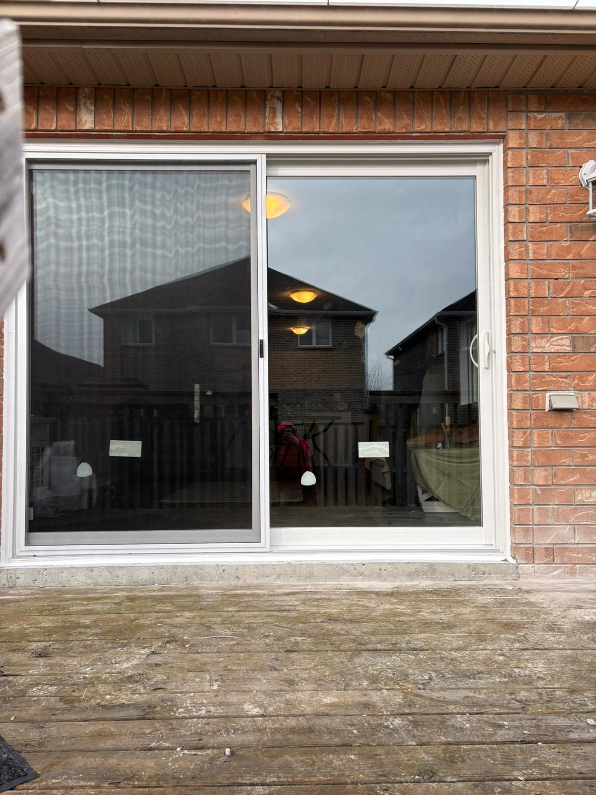 Large patio sliding door installation